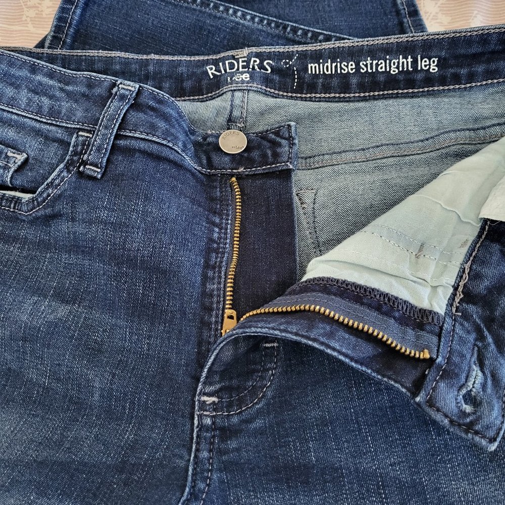 Lee Riders Mid Rise Straight Leg Jeans, sz 12P
